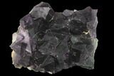 Purple-Green Octahedral Fluorite Crystal Cluster - Fluorescent! #142622-1